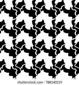 Seamless monochrome abstract pattern on a white background. High-quality vector illustration for your design.