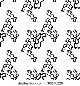 Seamless monochrome abstract pattern on a white background. High-quality vector illustration for your design.