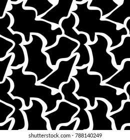 Seamless monochrome abstract pattern on a white background. High-quality vector illustration for your design.