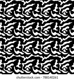 Seamless monochrome abstract pattern on a white background. High-quality vector illustration for your design.
