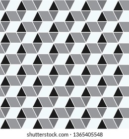 Seamless monochrome abstract pattern, ornament, illusion of cubes