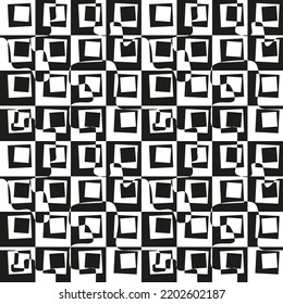 Seamless monochrome abstract pattern of squares
