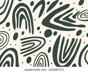 Resumen de las formas naturales o florales del conjunto. Diseño de plantilla de estilo plano para banner, afiche, portada y más fondo. Ilustración vectorial.