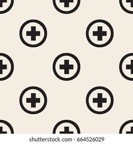 seamless monochrome aid symbol pattern background