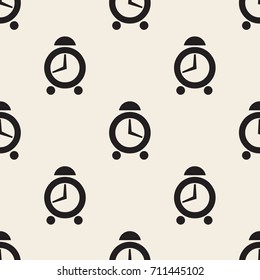 seamless monochrome alarm  clock pattern background