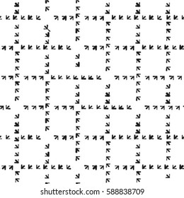Seamless monochrome arrow pattern.