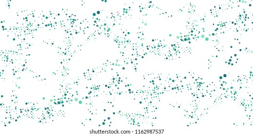 Seamless Monochrome Background. Abstract Texture with Chaotically Located Color Dots for Print, Card, Fabric, Web or Mobile Applications. Modern Tech Halftone Background with Dots. Vector Texture.