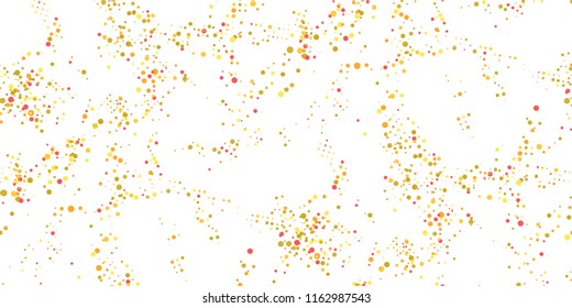Seamless Monochrome Background. Abstract Texture with Chaotically Located Color Dots for Print, Card, Fabric, Web or Mobile Applications. Vintage Tech Halftone Background with Dots. Vector Texture.