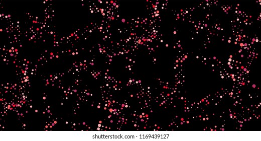 Seamless Monochrome Background. Abstract Texture with Chaotically Located Color Dots for Print, Card, Fabric, Web or Mobile Applications. Retro Tech Halftone Background with Dots. Vector Texture.