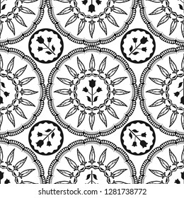 Seamless monochrome background for design. You can repaint in any color. Vector.