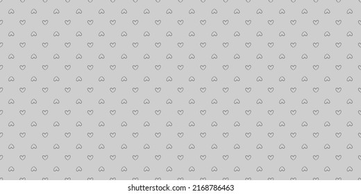 Seamless monochrome background with hand drawn hearts. Seamless pattern. Valentine's day. Black and white illustration