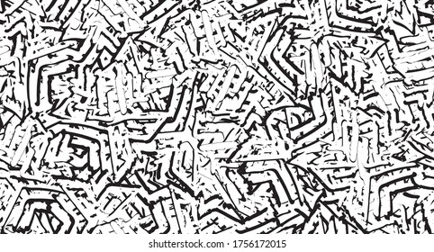 Seamless monochrome background. Repeating texture black and white grunge