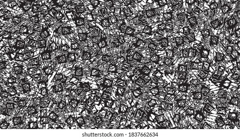 Seamless monochrome background. Repeating texture black and white grunge