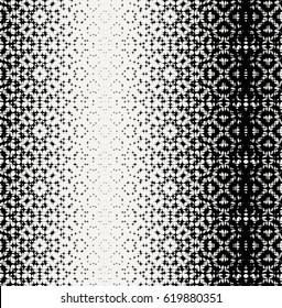 Seamless monochrome chaotic star pattern. Vector endless ornament.