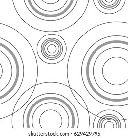 Seamless monochrome circles pattern