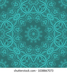 Seamless monochrome color floral pattern. Abstract design. Vector illustration for wallpaper, fabric, print