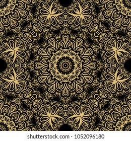 Seamless monochrome color floral pattern. Abstract design. Vector illustration for wallpaper, fabric, print