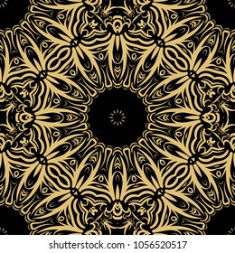 Seamless monochrome color floral pattern. Abstract design. Vector illustration for wallpaper, fabric, print