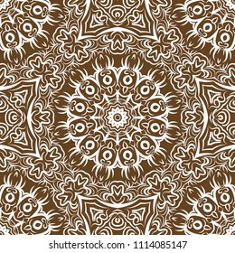 Seamless monochrome color floral pattern. Abstract design. Vector illustration for wallpaper, fabric, life ornament.