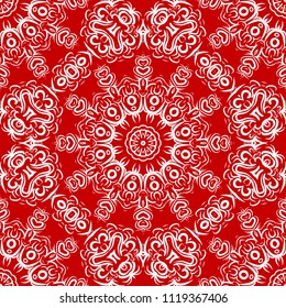 Seamless monochrome color floral pattern. Abstract design. Vector illustration for wallpaper, fabric, life ornament.