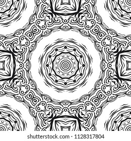 Seamless monochrome color floral pattern. Abstract design. Vector illustration for wallpaper, fabric, life ornament.