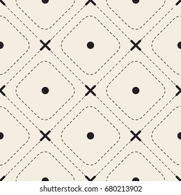 seamless monochrome cross with geometric pattern background