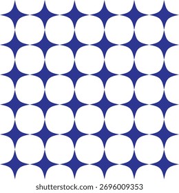 Patrón de estrella curvado monocromo sin fisuras. ilustración de fondo de Vector.