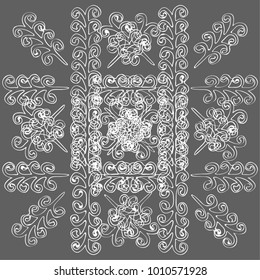 Seamless monochrome decorative pattern vector