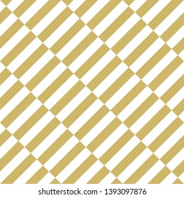 Seamless monochrome diagonal geometric vector pattern in gold