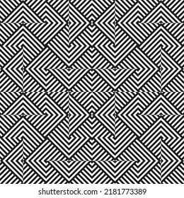 Patrón de diamante monocromo impecable. Fondo geométrico abstracto. Formas rebanadas. Efecto óptico.