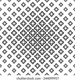 Seamless monochrome double ellipse pattern background