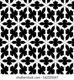 Seamless monochrome elegant pattern. Vector illustration.