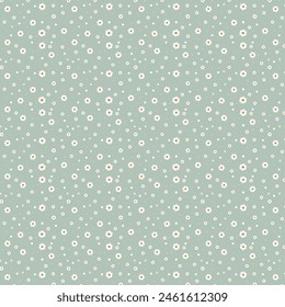 Patrón de fondo floral monocromo sin costuras con ilustración dibujada a mano de flores y hojas en estilo retro elegante. Ilustración vectorial Sobre Fondo Aislado.