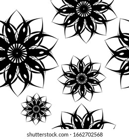 Fondo floral monocromo impecable. Ilustración del vector