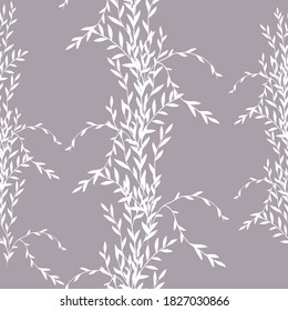 Seamless monochrome floral background. Vector illustration