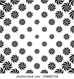 Seamless monochrome floral pattern