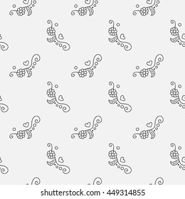 seamless monochrome floral pattern
