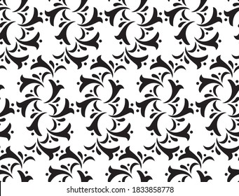 Patrón floral monocromo sin brillo. Fondo floral para textiles, papel pintado, envoltura, papel.