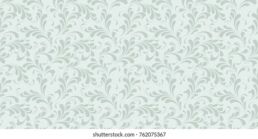 Seamless monochrome floral pattern. Floral background for textile, wallpapers, wrapping, paper. Blue color.