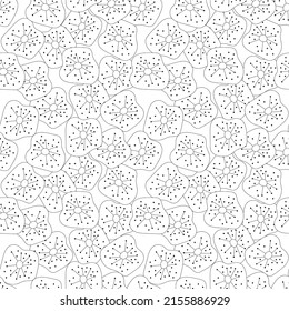 Seamless Monochrome Floral Pattern. Coloring pages . Flowers of Abstract plants . Vector coloring book for adults and children.