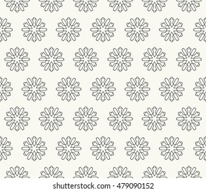 Seamless monochrome geometric line pattern. Contemporary graphic design. Endless hexagon texture for wallpaper, pattern fills, web page background. Tribal ethnic arabic indian ornament.