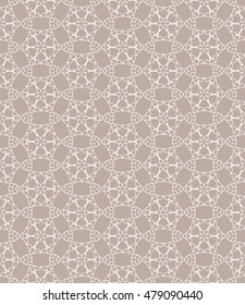 Seamless monochrome geometric line pattern. Contemporary graphic design. Endless hexagon texture for wallpaper, pattern fills, web page background. Tribal ethnic arabic indian ornament.