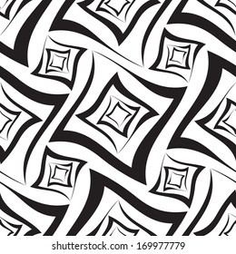 Seamless Monochrome Geometric Pattern