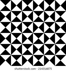 Seamless Monochrome Geometric Pattern