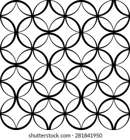 Seamless Monochrome Geometric Pattern