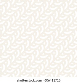 Seamless monochrome geometric pattern. Abstract stripy geometric background. Stylish vector rounded lines print