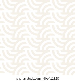Seamless monochrome geometric pattern. Abstract stripy geometric background. Stylish vector rounded lines print