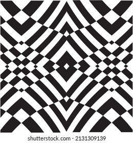 Patrón geométrico monocromo sin insuperables, hombus blanco y negro, triángulo, fondo de banda de línea, diseño geométrico de ilustración.