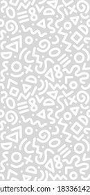 Seamless monochrome geometric pattern. Fashion 80-90s. Hipster Memphis style.