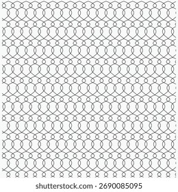 A seamless monochrome geometric pattern resembling a honeycomb or hexagonal grid made of thin lines.